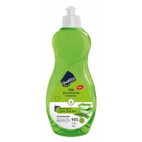 QUALITA Средство для мытья посуды GREEN TEA & ALOE флакон 500мл КК/12
