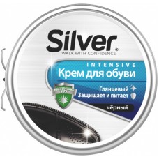 СИЛЬВЕР Premium Классик крем д/обуви в пластиковой банке Черный 50 мл (Шайба)