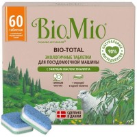 BioMio Таблетки для посудомоечной машины 60шт С маслом эвкалипта Bio-TOTAL