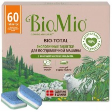 BioMio Таблетки для посудомоечной машины 60шт С маслом эвкалипта Bio-TOTAL