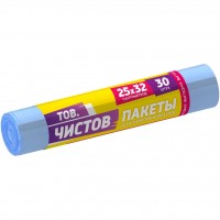 AV Тов.Чистов Пакеты д/замораживания ПНД 25*32см, 30шт рулон голубые