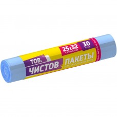 AV Тов.Чистов Пакеты д/замораживания ПНД 25*32см, 30шт рулон голубые