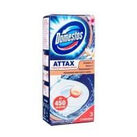 ДОМЕСТОС Стикер д/унитаза Тропическая свежесть 3*10г (арт 68398280)