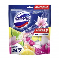 ДОМЕСТОС блок гигиен. д/унитазов Power 5 Лайм+Магнолия 5*(2*50+3*50)гр