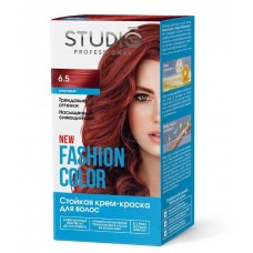 Студио Профешнл FASHION COLOR Стойкая краска для волос т.6.5 Вишнёвый 50/50/15мл