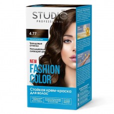 Студио Профешнл FASHION COLOR Стойкая краска для волос т.4.77 Тёмный шоколад 50/50/15мл