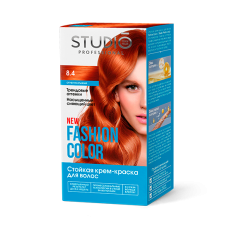 Студио Профешнл FASHION COLOR Стойкая краска для волос т.8.4 Огненно-рыжий 50/50/15млСКИДКА