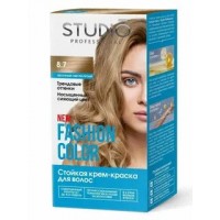 Студио Профешнл FASHION COLOR Стойкая краска для волос т.8.7 Песочный светло-русый 50/50/15мл СКИДКА