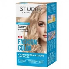 Студио Профешнл FASHION COLOR Стойкая краска для волос т.9.8 Жемчужный блондин, 50/50/15мл