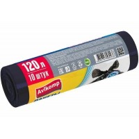 120л AV Мешки д/мусора 34мкр, 10 шт, 65*103 рулон черные