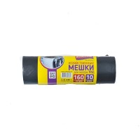 160л AV Мешки д/мусора 45мкр, 10 шт, 80*110 рулон черные ГОСТИНИЦЫ