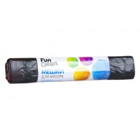 Мешки для мусора Fun Clean Особо прочные с тесьмой для затягивания черный 60л*10шт (Акцент)