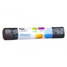 Мешки для мусора Fun Clean Особо прочные с тесьмой для затягивания черный 60л*10шт (Акцент)