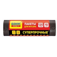 BONUS Пакет д/мусора п/э 65*100 черный LD 120л 10шт