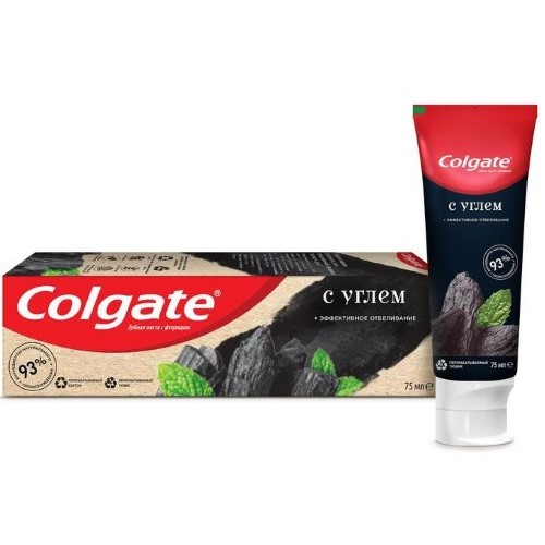 Колгейт 75мл Naturals зубная паста Эффективное Отбеливание с Углем