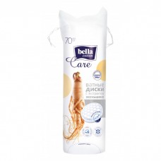 Белла ват.диски Cotton Care экстракт женьшеня 70шт. тиснение, закрытый край