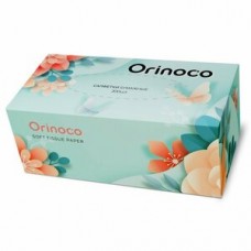 Салфетки бумажные Orinoco 2-слойные ,в картонной коробке, 200шт зеленая коробка