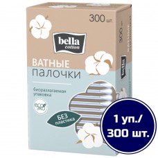 Белла ват.палочки Cotton ЭКО в картонной упаковке, отрганический хлопок, 300 шт.