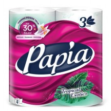 Туалетная бумага Papia Тропическая Экзотика 3сл 4*14