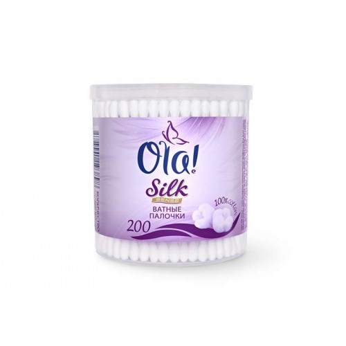 ОЛА ватные палочки пластик 200шт SILK SENSE