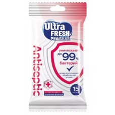 Влажная салфетка Ultra Fresh Premium Antiseptic 15шт с хлоргексидином