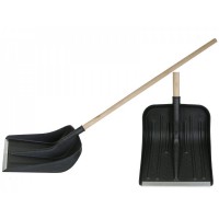 Лопата для уборки снега 420*420мм пластиковая с метал.кромкой с черенком (6) Ангарск
