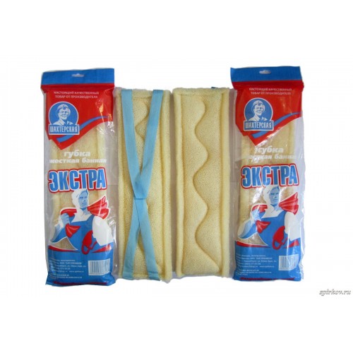 Мочалка банная жесткая Шахтерская Экстра (прошитая)