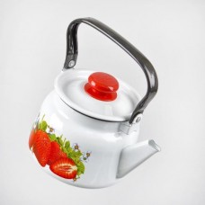 Чайник эм. 3,5л белый с пл. кнопкой