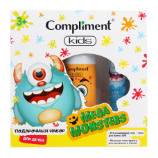 Compliment ПН №1801 MEGAMONSTERS (гель-пена д/ванны 200мл+краска д/ванн голубая 50мл+краска д/ванн ж