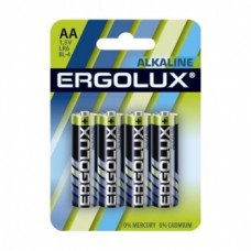 Батарейка Ergolux пальчик LR06 Alkaline BL 3+1(FREE) батарейка 1,5В ЦЕНА ЗА 4ШТ!