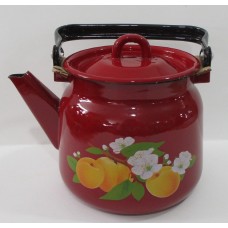 Чайник эм. 2,3л вишневый/черный рябчик декор с петлей (4)