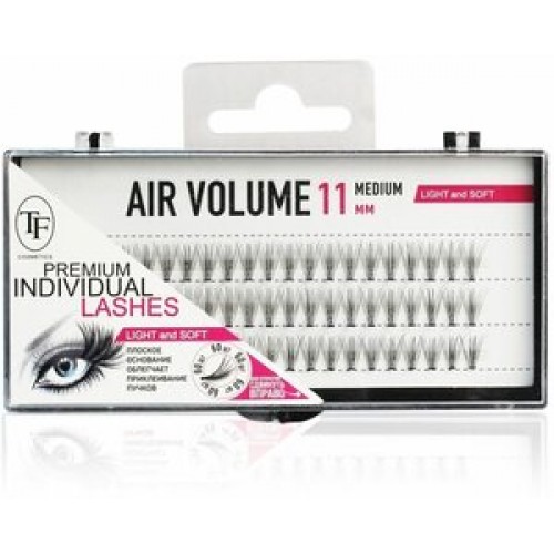 TF Пучки ресниц AIR VOLUME, арт. М208 (MEDIUM -11мм), черные