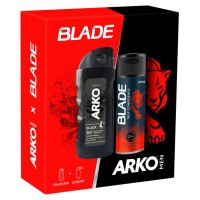 АРКО п/н BLADE гель для душа Black 260мл + дезодорант Blade Self Confidence 150мл (красный)