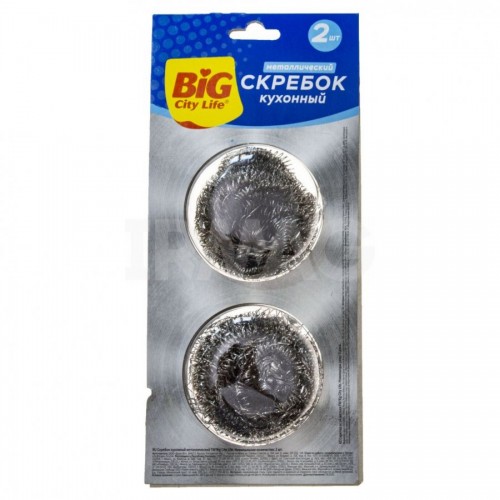 BIG CITY скребок спиральный  стальной 2шт