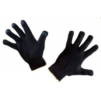 Перчатки рабочие ПВХ Стандарт ЛАЙТ черные 10кл ВОЗ