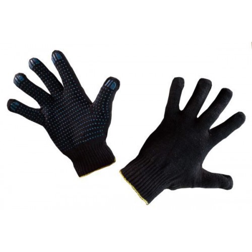 Перчатки рабочие ПВХ Стандарт ЛАЙТ черные 10кл ВОЗ