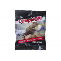 Приманка готовая, пеллеты, в виде кусочков от грызунов 42 гр. СуперМОР ВХ