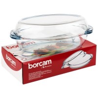 Жаропрочная посуда Borcam 2250мл. + 2250мл. овальная с крышкой (Стеклопласт)