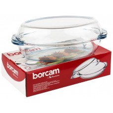 Жаропрочная посуда Borcam 2250мл. + 2250мл. овальная с крышкой (Стеклопласт)