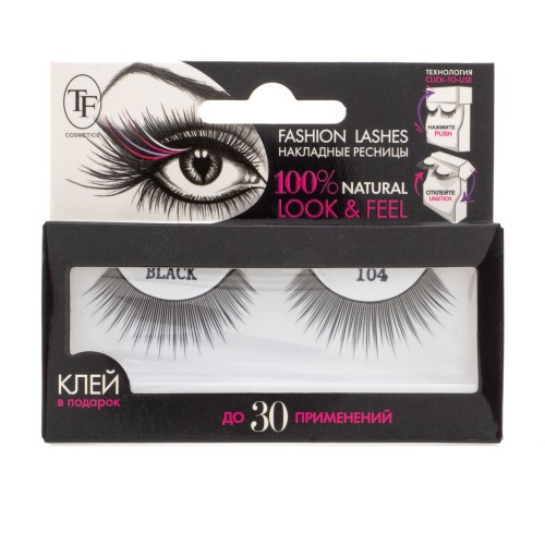 TF Накладные ресницы Fashion Lashes, арт. 104, черные