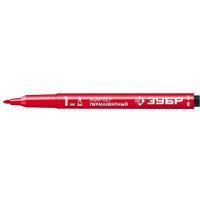 Маркер перманентный  ЗУБР МП-100 красный, заостренный наконечник 06320-3