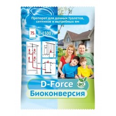 Препарат для дачных туалетов,септиков и выгребных ям 75г D-Force/ВХ