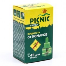 Picnic Family жидкость для фумигатора от комаров, мошек, 45 ночей, 30 мл