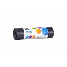 Мешки для мусора Fun Clean Сверхпрочные черные 120л*10шт ролик (Акцент)(вл.25шт)
