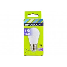 Лампы светодиодные Ergolux  LED-G45-9W-E27-6K ( 9Вт Е27 6500К 172-265В) Шар дневной свет