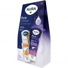 AURA Подарочный набор Pure Cotton: Крем для рук «Питательный» с Д-пантенолом и экстрактом мёда 75 мл