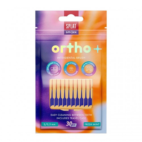 SPLAT SMILEX ORTHO+ Межзубный ершик со вкусом мяты. Размер S. Мягкий RU-CIS(23)+BY, 30 шт.
