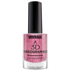 Лак для ногтей LUXVISAGE 3D Holographic , 706 Яркий гранат