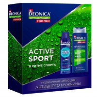 Деоника п/н муж. For Men Active Sport (гель для душа + антиперспирант спрей)