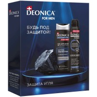 Деоника п/н муж. For Men Защита угля (гель для душа + антиперспирант спрей)